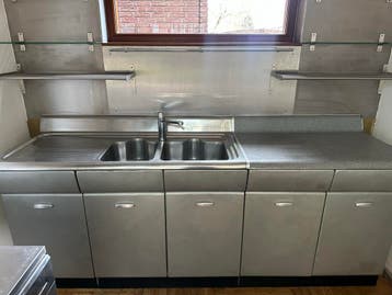 Vintage Amerikaanse Keuken met Franke dubbele spoelbak