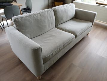 Driezitsbank beige (Ikea Pärup Gunnared beige)