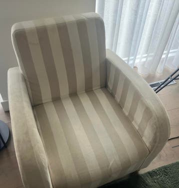 GRATIS Comfortabele gestreepte fauteuil
