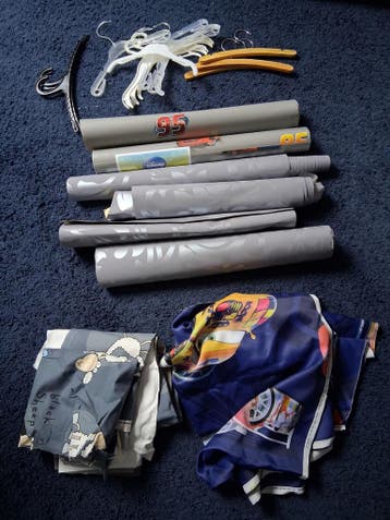 Restje behang en restje gordijnstof