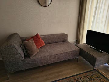 Grijze hoekbank GRATIS