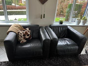 GRATIS Fauteuils stoelen leer Pull Up bruin zit H44xD57xB60