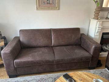 bruine 2-zits en 2 en half zits bank