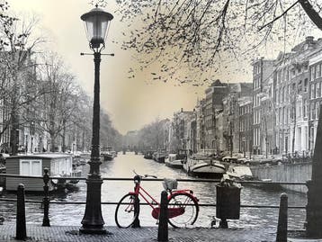 Foto - Schilderij Amsterdam fiets 140x100