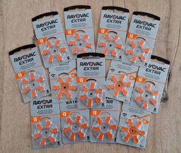 13 blisters Rayovac Extra hoortoestelbatterij Type 13