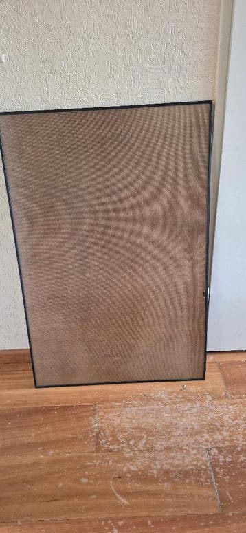 glasplaat, ontspiegeld glas, 93.5 bij 62.5 cm, wissellijst