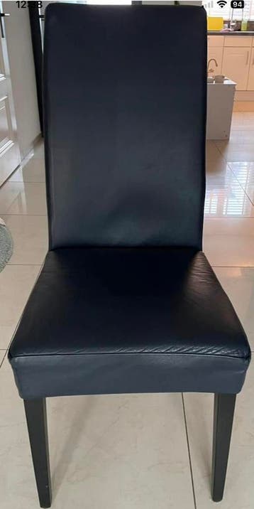 Gratis lederen eetstoelen donkerblauw