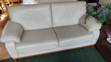 Lederen driezitsbank