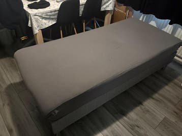 Gratis Boxspring 90x200cm VERMA grijs-22 zacht