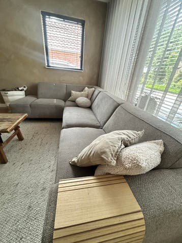 Gebruikte hoekbank grijs antraciet van Jansen Totaal Wonen