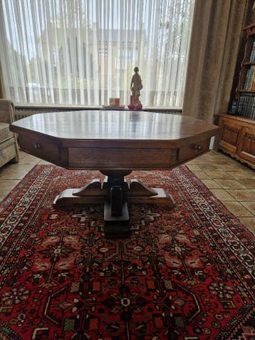 Salontafel, 8-hoekig, eikenhout