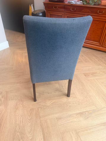 Gratis Elegante blauwe eetkamerstoel - Zo goed als nieuw