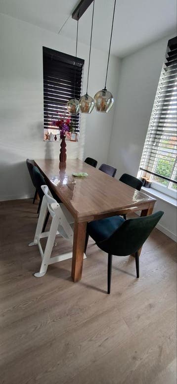 Houten eettafel 90x200 cm