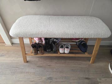 Schoenenbankje met zachte zitting