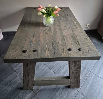 Sober landelijke tafel 1.60x100