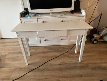 Witte Sidetable met Lade - Perfect voor Hal of Woonkamer
