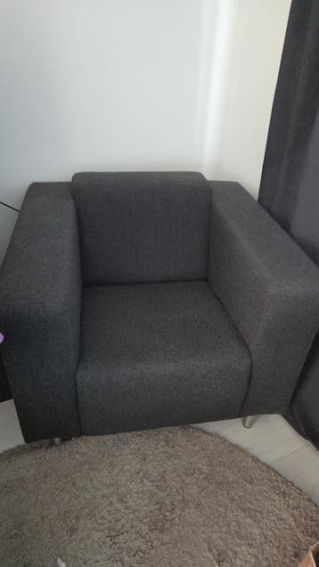 Grote fauteuil antracietgrijs