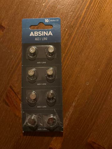 ABSINA AG3 / LR41 Alkaline 1.5V batterijen (10 stuks)