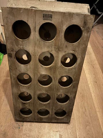 Houten wijnrek voor 30 flessen