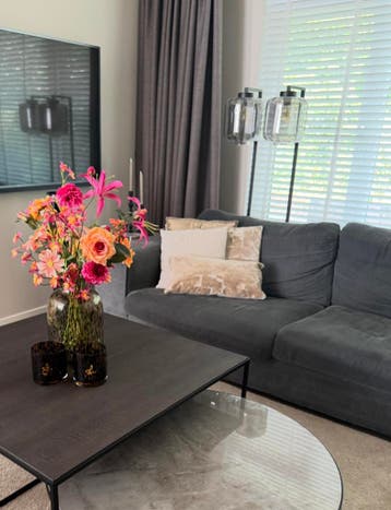 Gratis - hoekbank grijze grote bank - Posthuys