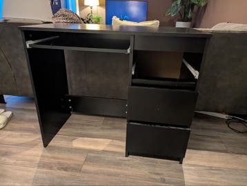 VidaXL bureau - Zwart