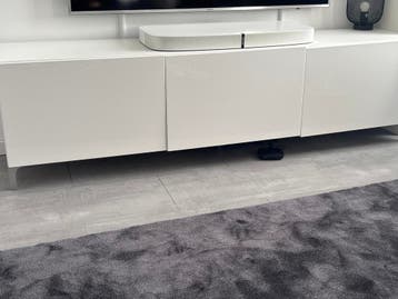 Witte TV-kast met opbergruimte