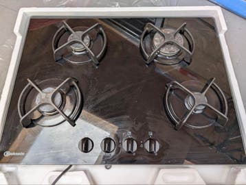 Bauknecht 4 pits gaskookplaat op glas