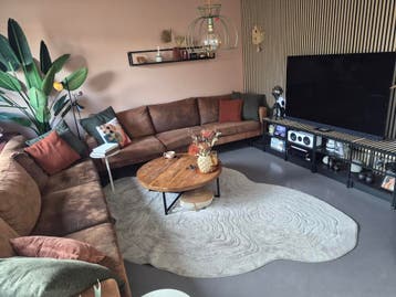 VANDAAG GRATIS AFHALEN 2 x driezitsbank cognac