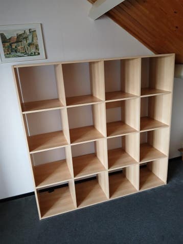 Ikea Roomdivider / Vakkenkast - Licht Hout