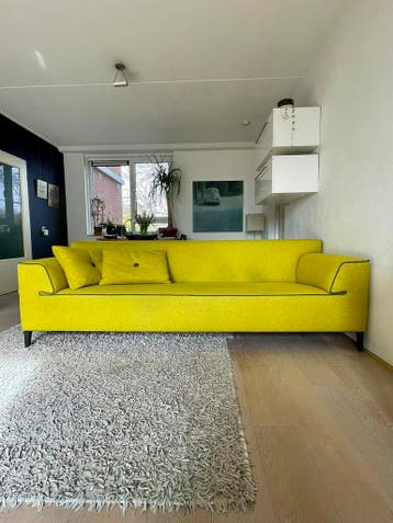 Gele 3,5 zits bank, GRATIS OPHALEN