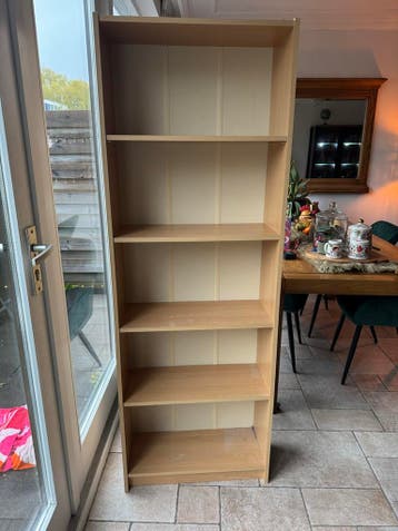 Houten boekenkast met 6 planken