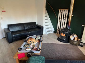 Gratis nette zwarte kederlook bank