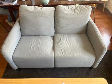 Tweezitsbank lichtgrijs