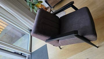 Mooie antraciet grijze fauteuil