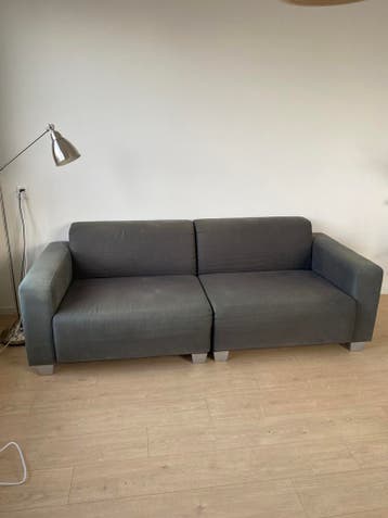 Drie-zits grijze bank, merk Montel