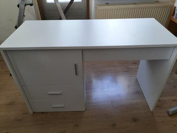 Naaitafel / Bureau Wit - 120x50x75 cm met Opbergruimte