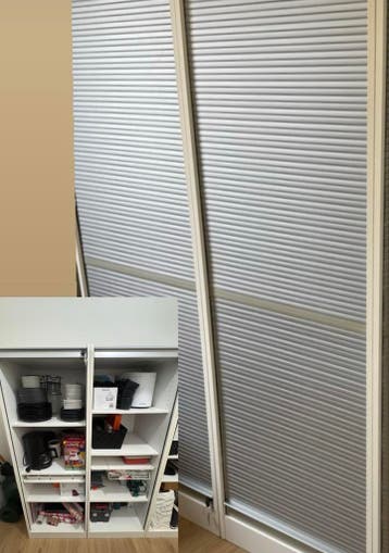 Gratis af te halen — Twee kasten met roldeuren, 175x60x60