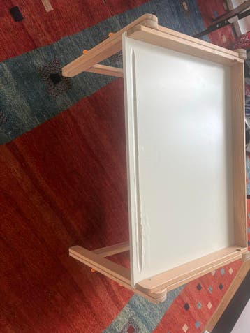 Wit tafelblad met houten frame ikea