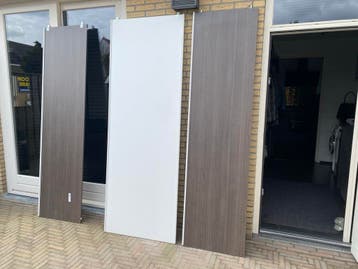 Kastdeuren - Eik Antraciet en Wit - GRATIS