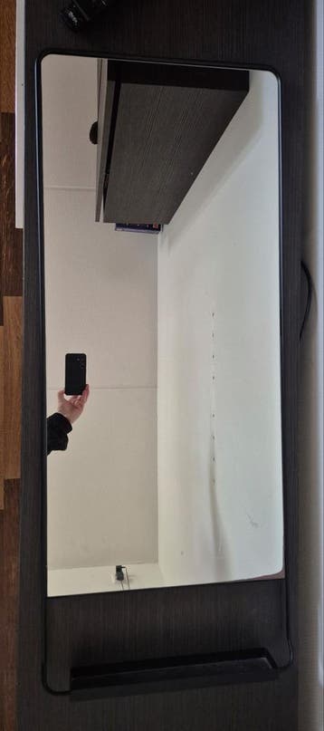 Spiegel zwart metaal