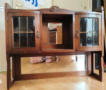 Vitrine kast antiek - voor een toonbank make-up tafel bureau