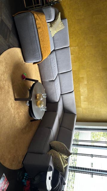 Grote hoekbank grijs van Pronto gratis ophalen