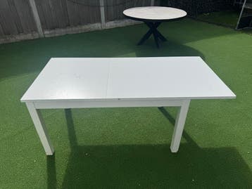 IKEA Uitschuifbare Tafel - Wit, 2 Tussenbladen