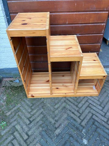2x IKEA ladekast zonder bakken - wit en blank hout