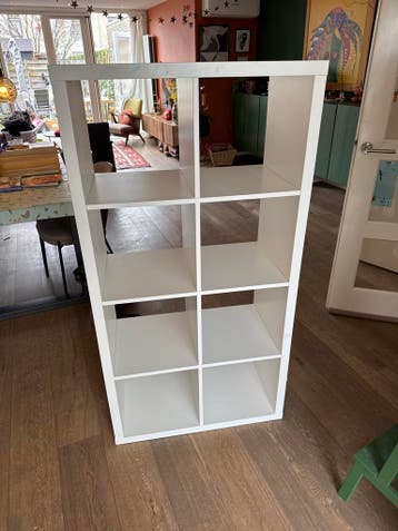 Witte Kallax kast met 8 vakken - IKEA