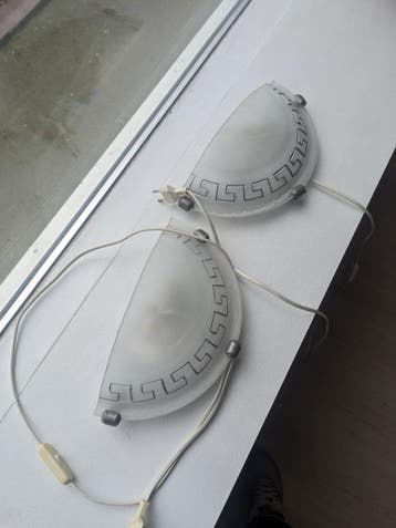 Set van 2 wandlampjes met Grieks motief