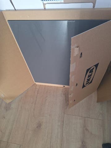 Kastdeur 60x64 hoogglans grijs