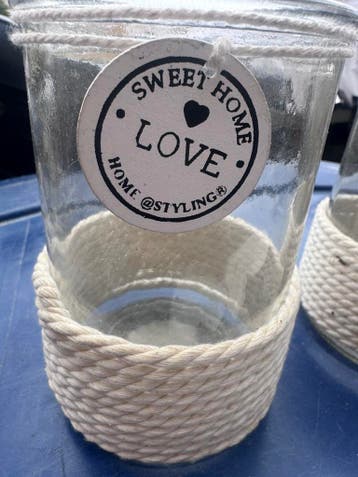 2 windlichten / potjes