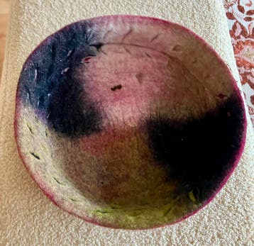 Vilten fairtrade schaal tweezijdig