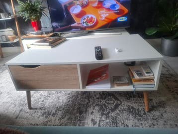 Witte salontafel met lade en opbergvakken